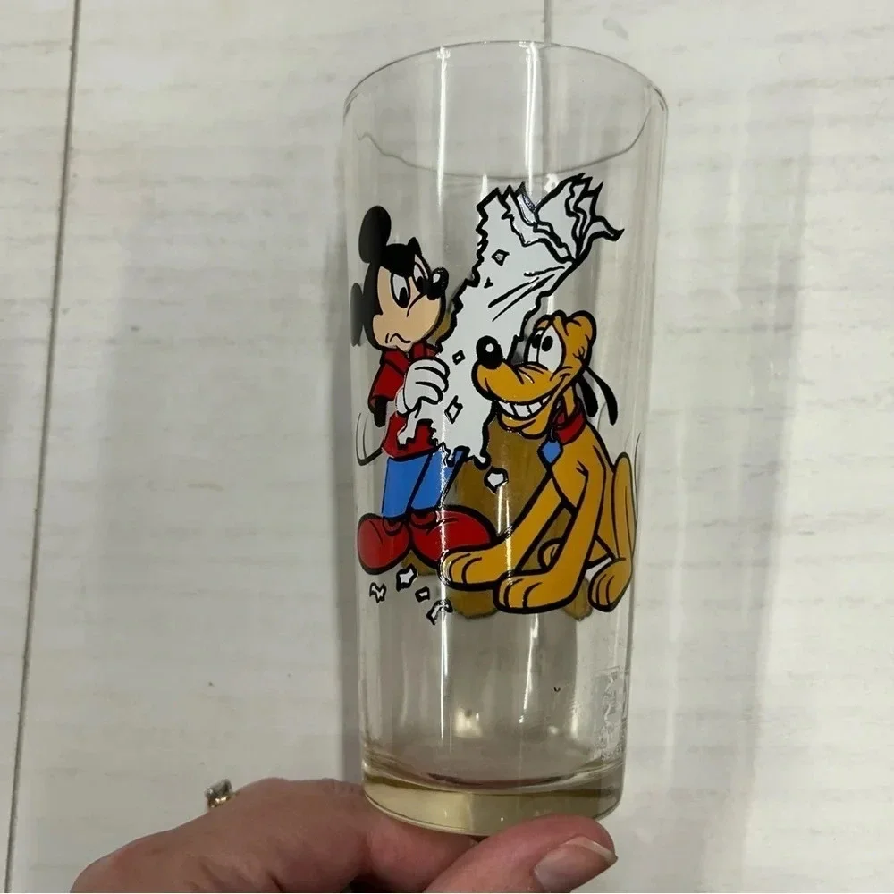 Vintage 1978 Walt Disney Productions Pluto Pepsi Drinkware Happy Birthday Mickey